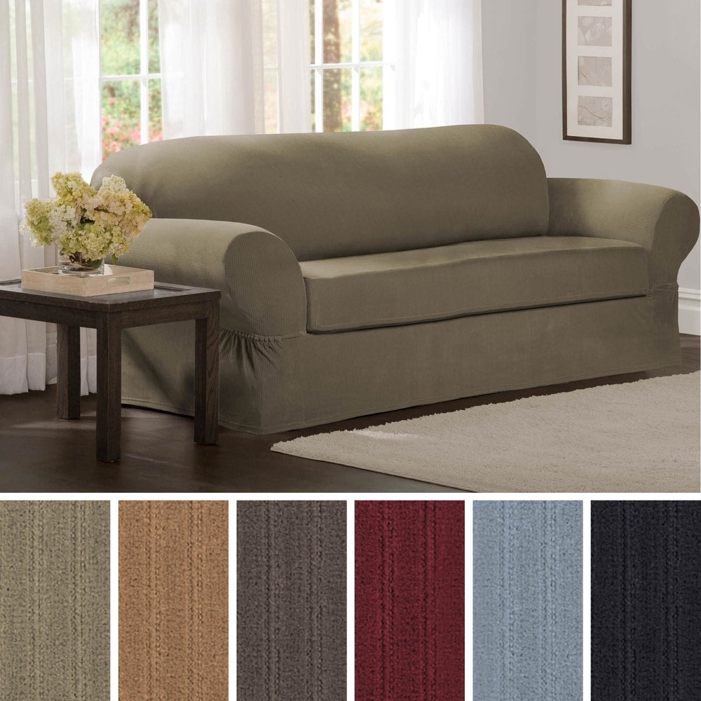 Maytex Collin 2-Piece Sofa Slipcover - 74-96 wide/34 high/38 deep