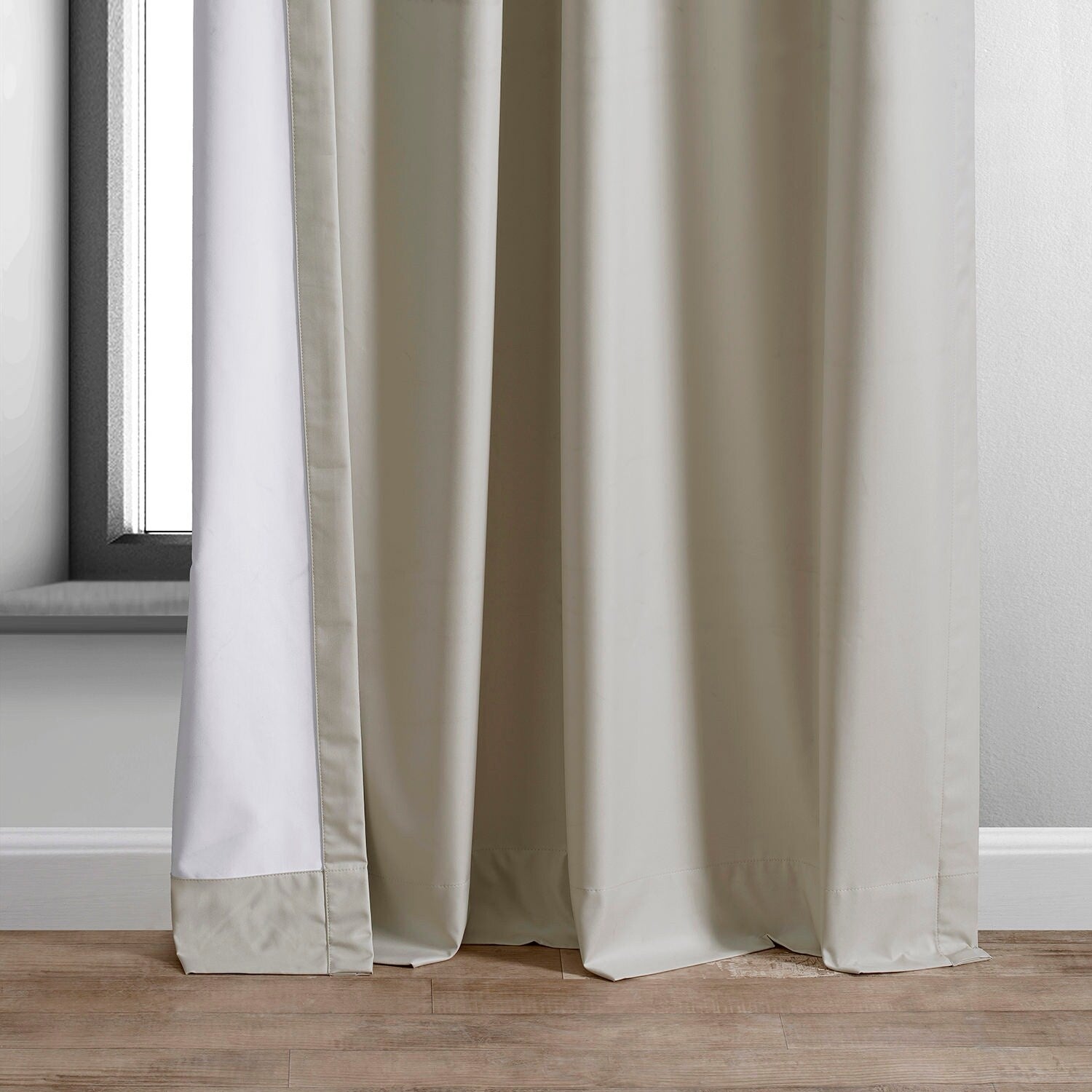 Exclusive Fabrics Essential Polyester Solid Blackout Curtains - Thermal Insulated Window Curtains Rod Pocket (Single Panel)