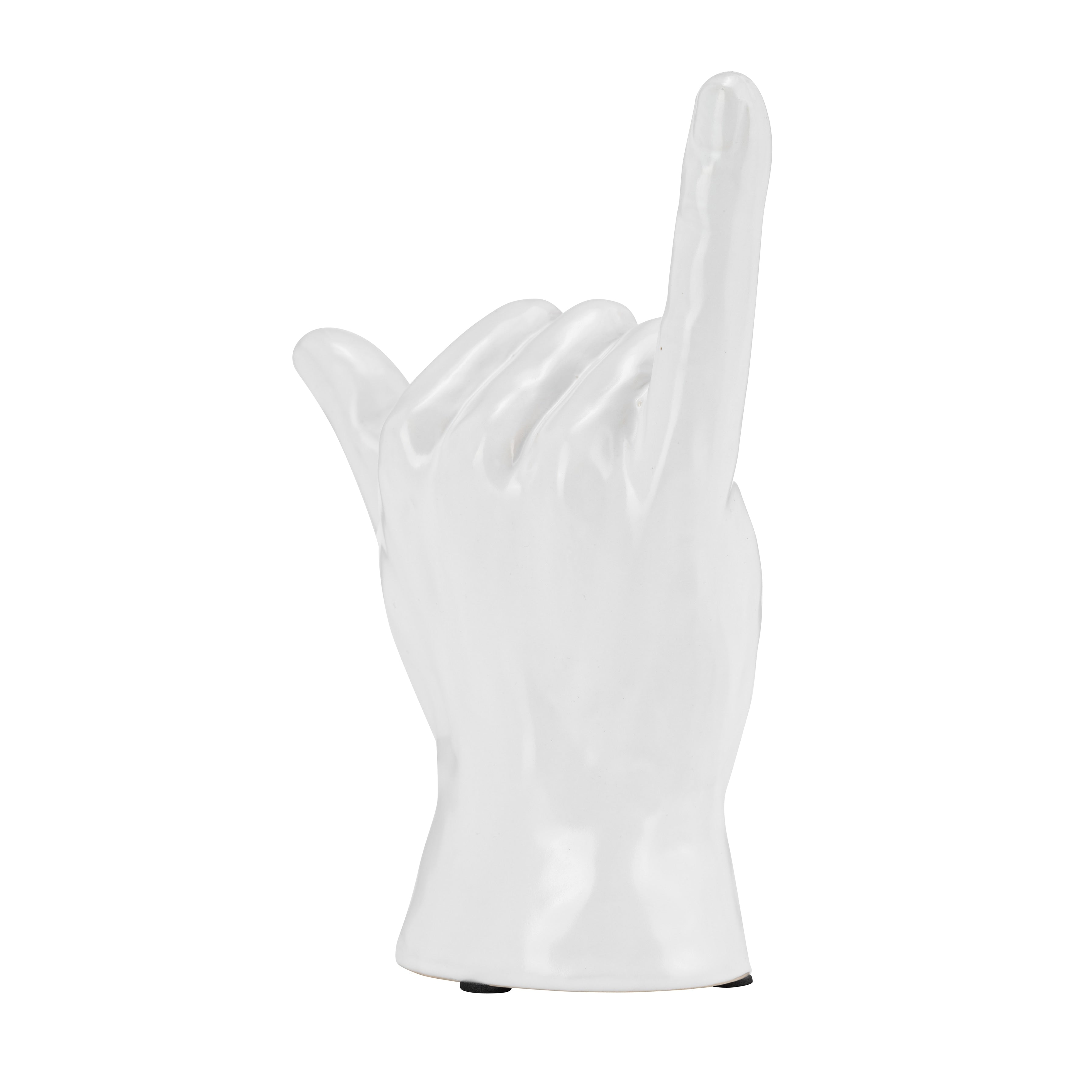 Sagebrook Home Ceramic Hand Statue Decor Symbols