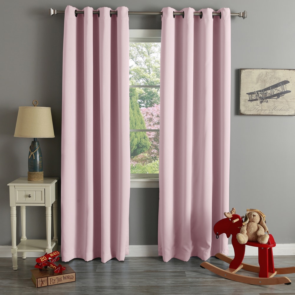 Aurora Home Grommet Top Thermal Insulated 96-inch Blackout Curtain Panel Pair - 52 x 96 - 52 x 96