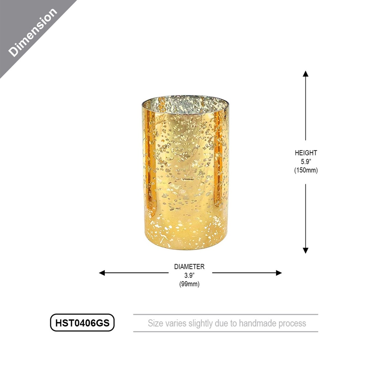 Decorative Glass Cylinder Hurricane Chimney Tube, 1 Piece