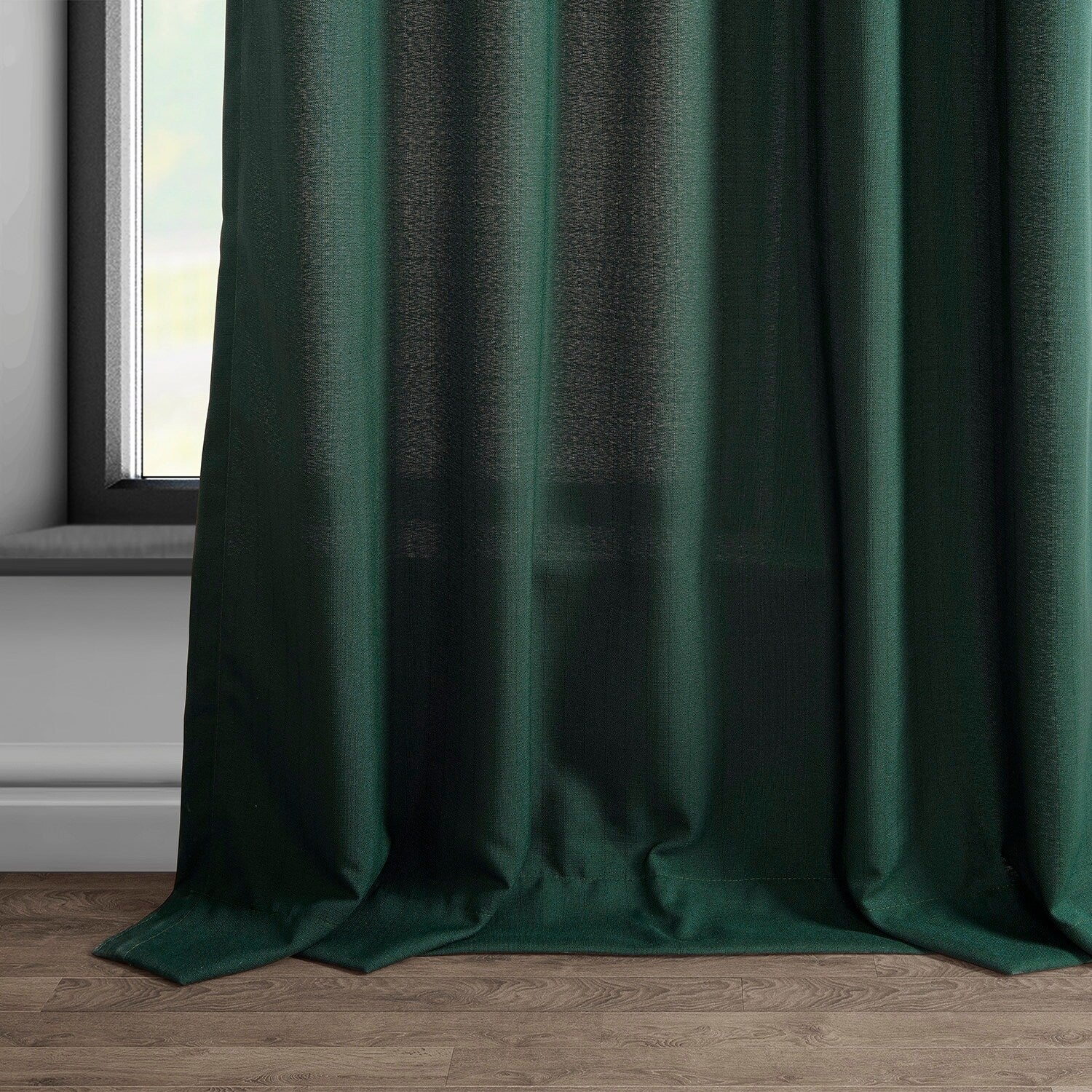 Exclusive Fabrics Dobby Linen Light Filtering Curtains (1 Panel)