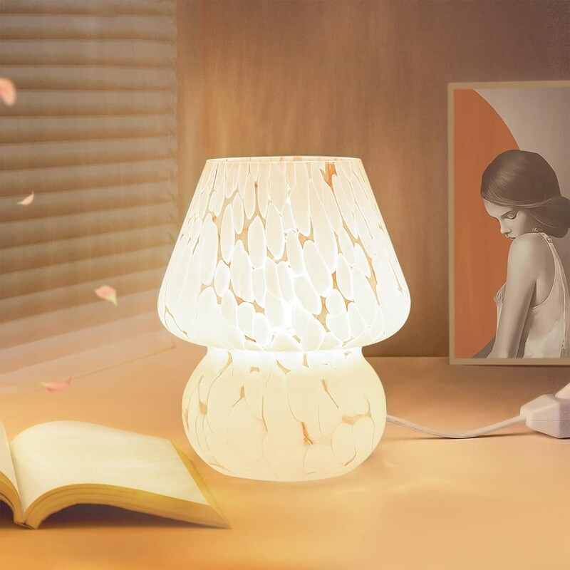 Cute Mushroom Lamp Small Bedside Table Lamp (Set of 2) - 5.91D x 5.91W x 7.09H