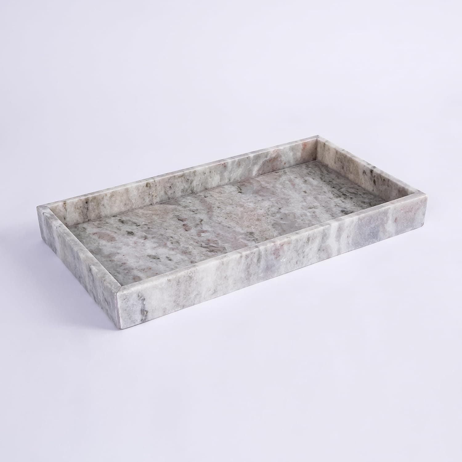 Aurora Home Marble Rectangle Tray