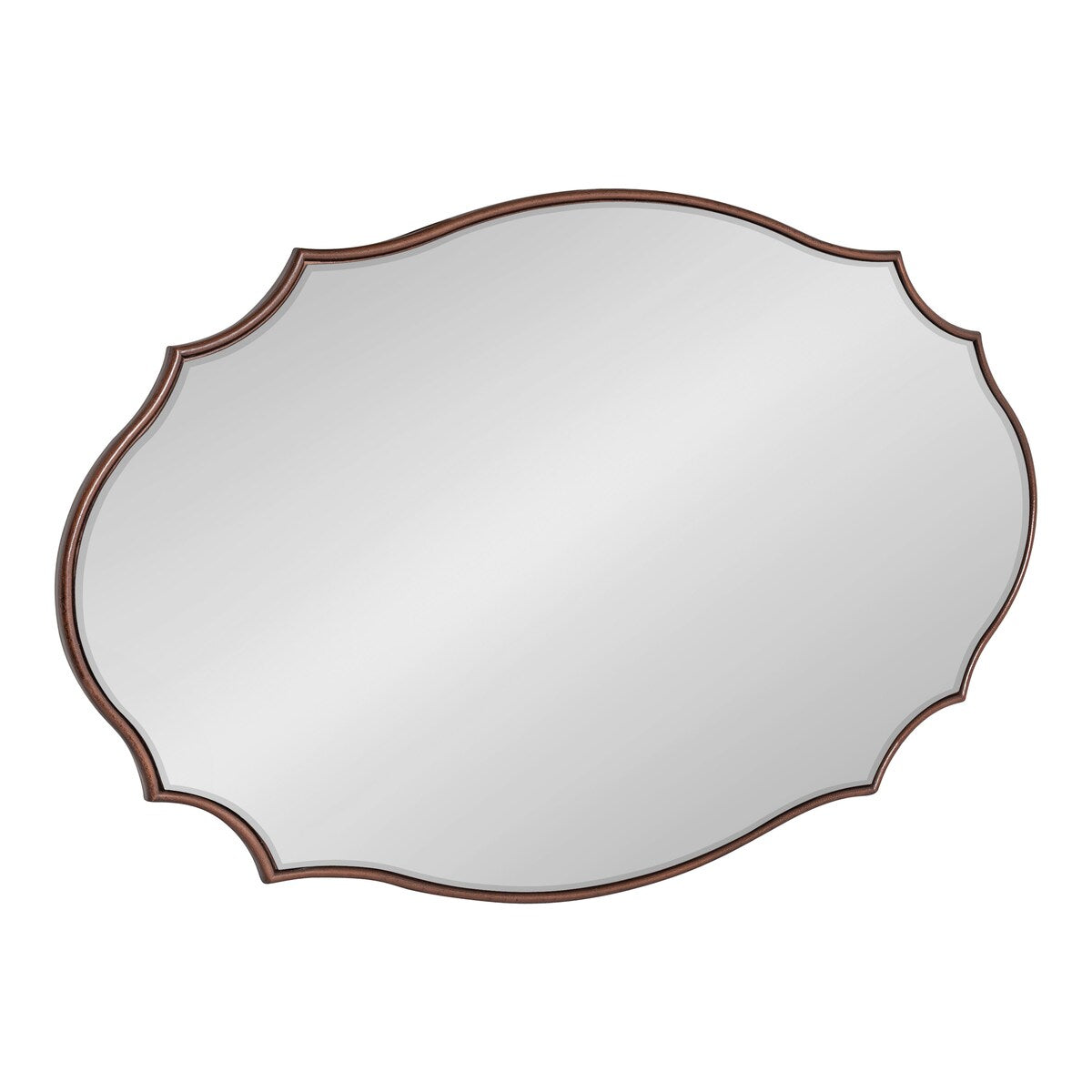 Kate and Laurel Leanna Scalloped Oval Wall Mirror