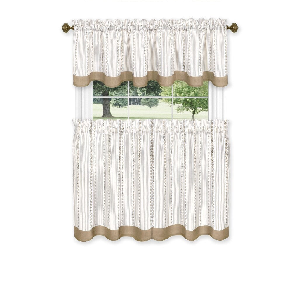 Porch & Den Lynnridge Window Curtain Tier Pair and Valance Set