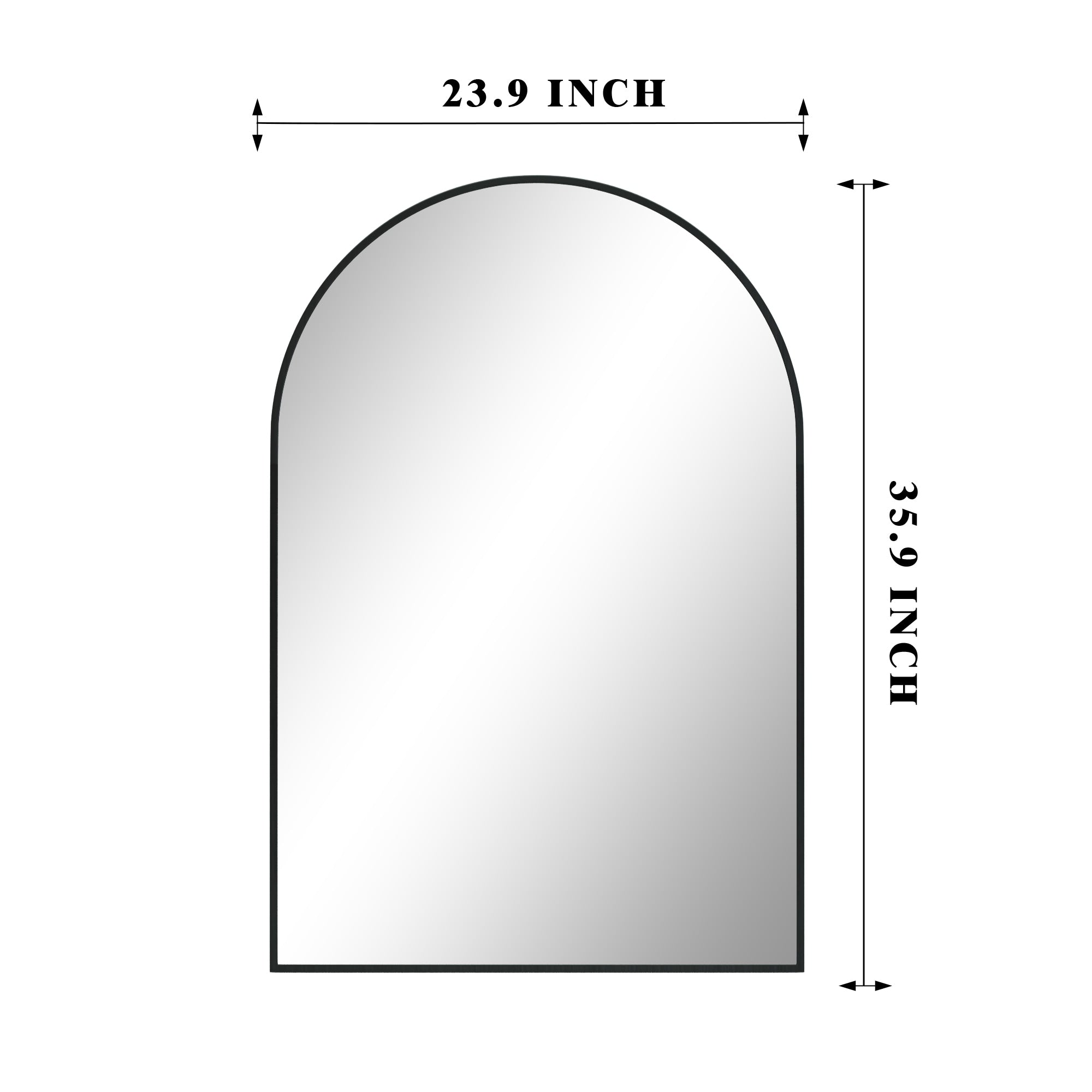 35.9x 23.9Arched Bathroom Mirror,Wall Mounted Mirror,Vanity Mirror,for Bedroom,Entryway