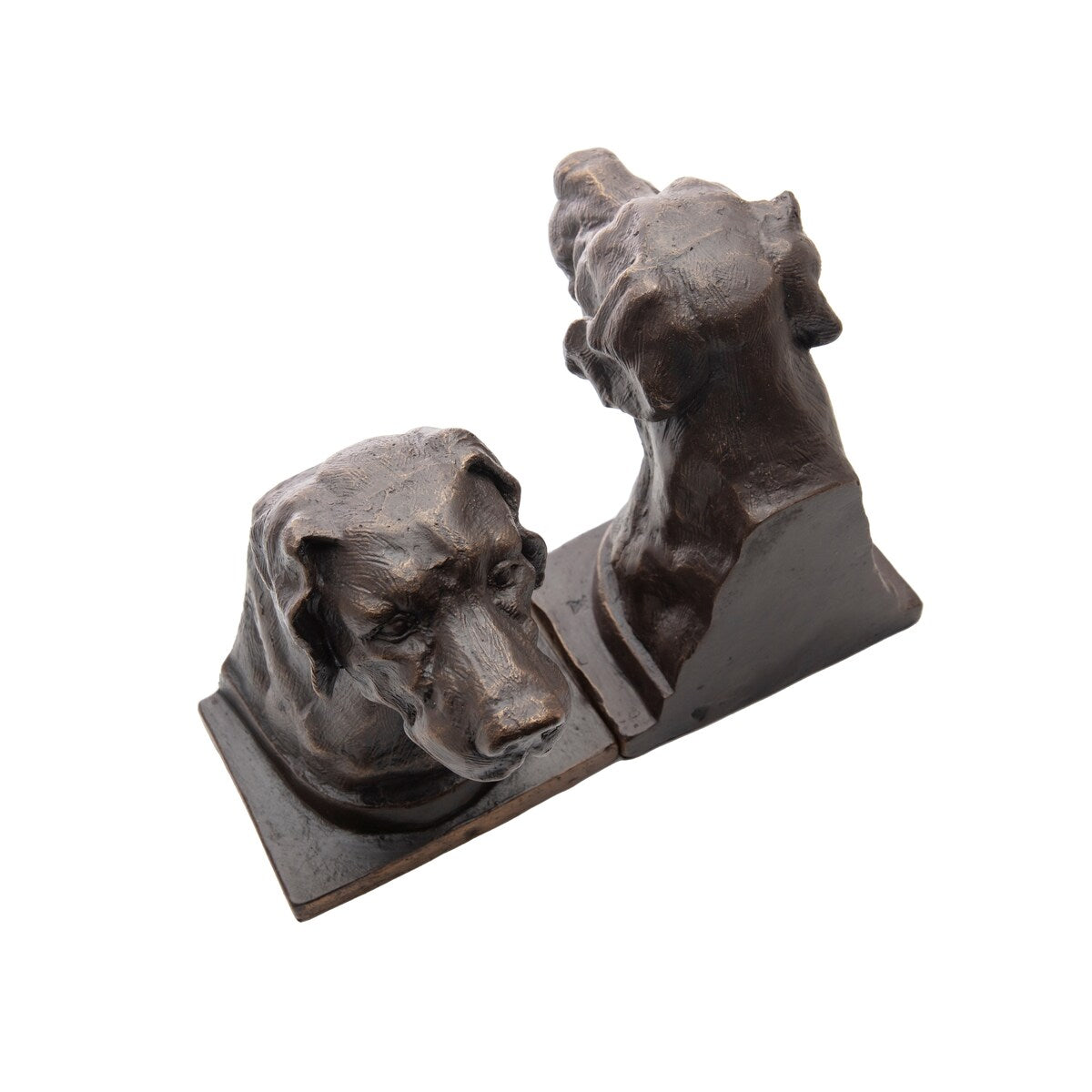 Bronze Lab Iron Bookends - 5x4.5x6