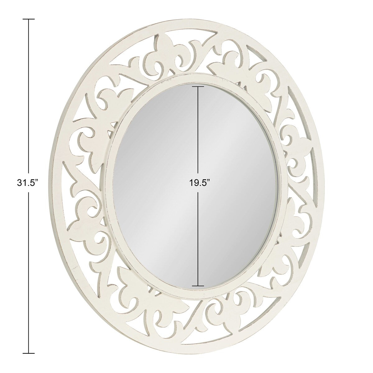 Kate and Laurel Shovali Rustic Round Mirror