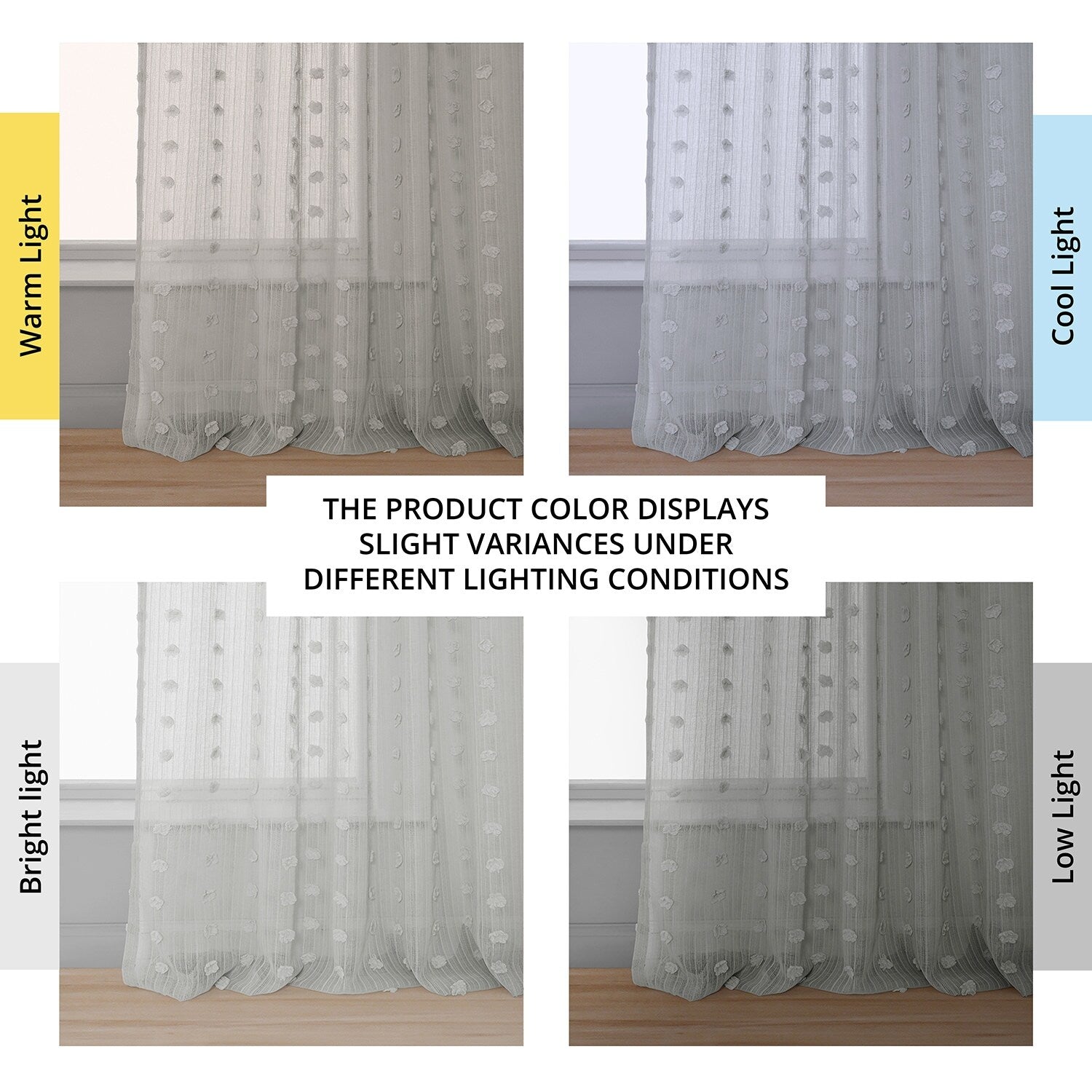 Exclusive Fabrics Strasbourg Dot Patterned Faux Linen Sheer Curtain (1 Panel)