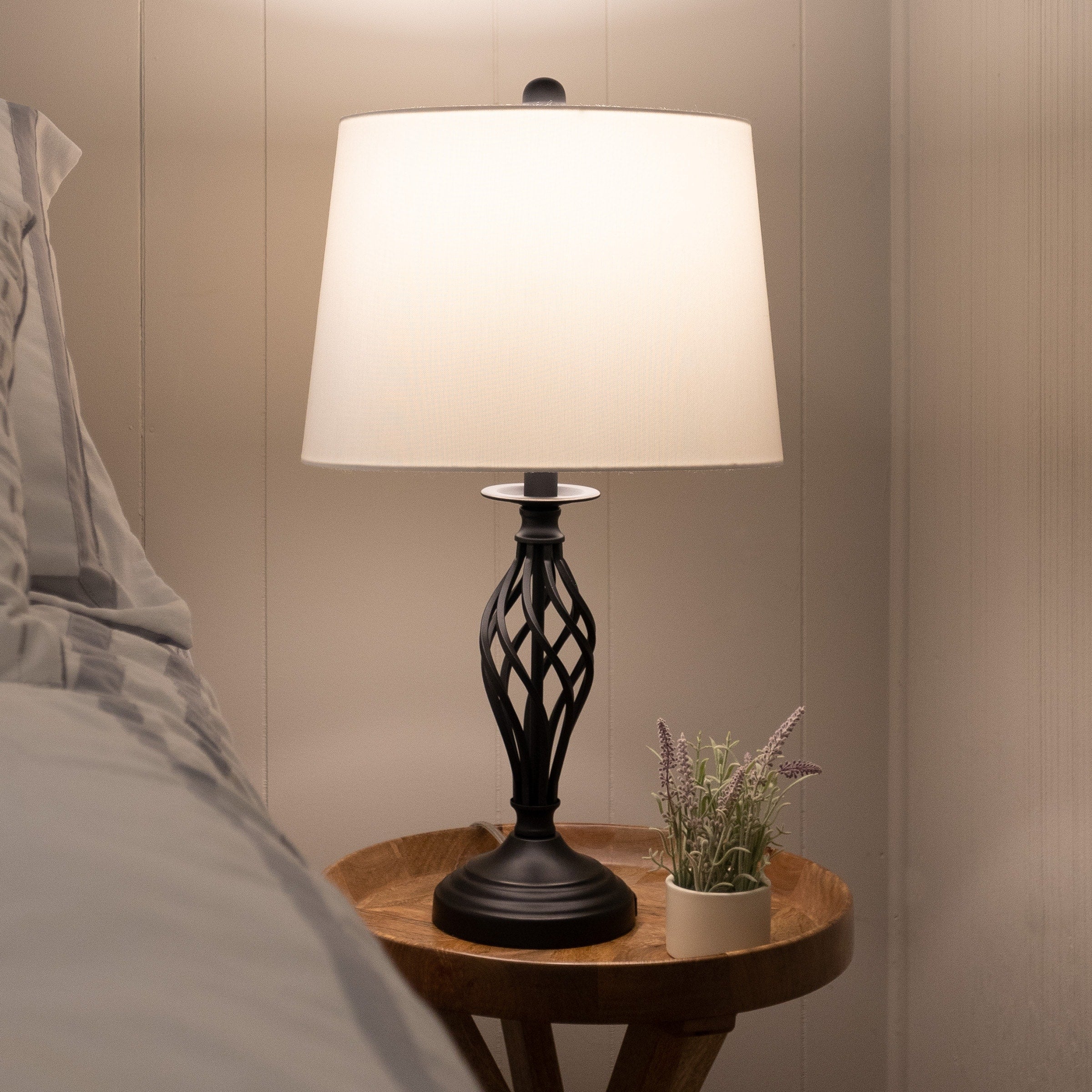 Lavish Home Set of 2 Modern Table Lamps