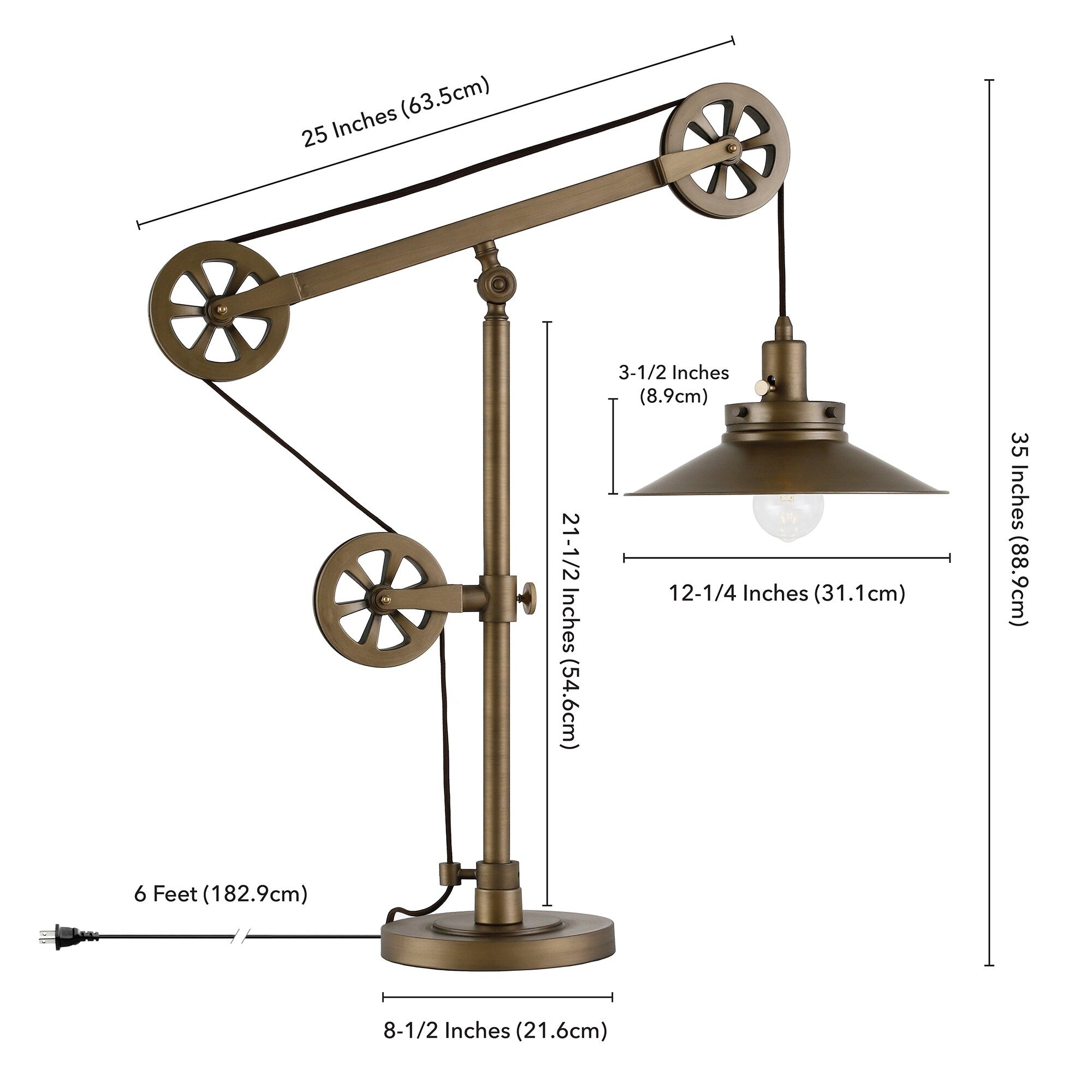 Carbon Loft Melville Wide Brim Table Lamp