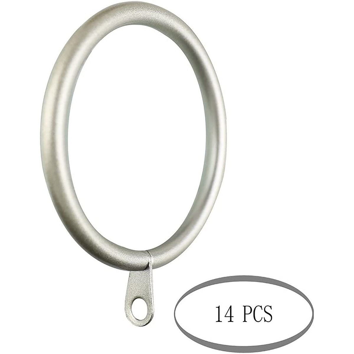 Meriville 1.5-Inch Inner Diameter Metal Curtain Rings with Eyelets