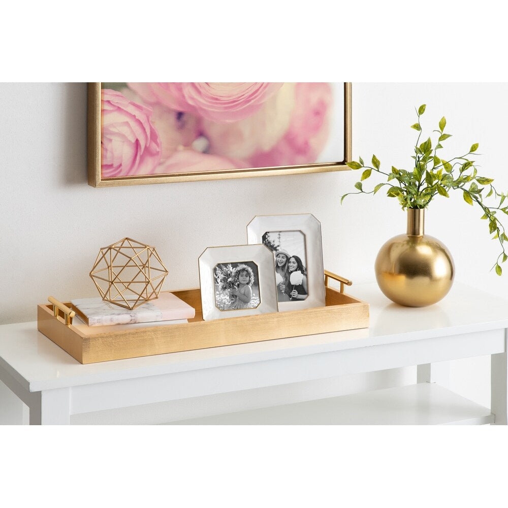 Kate and Laurel Lipton Narrow Rectangle Wood Accent Tray - 10x24