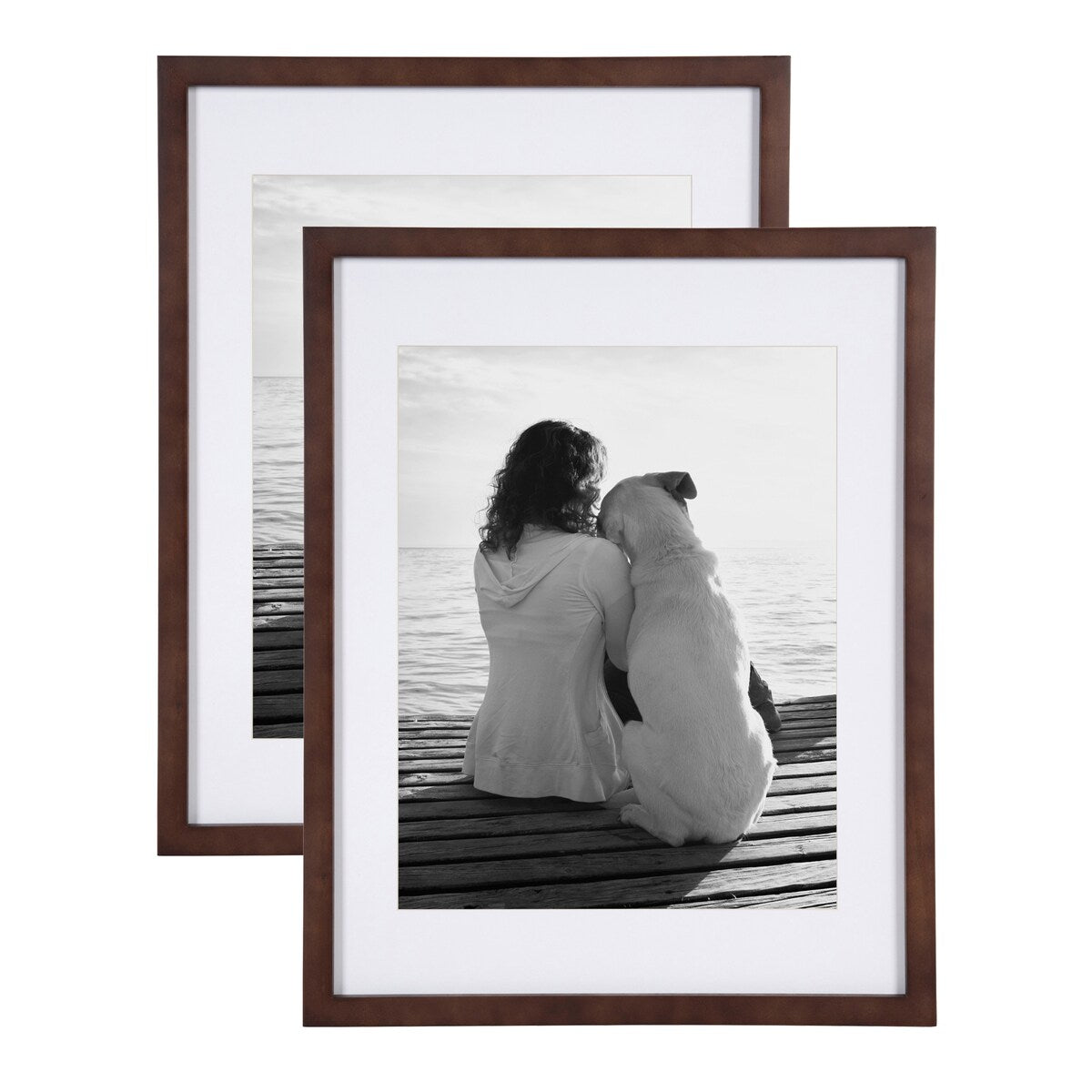 DesignOvation Gallery Wood Wall Picture Frame, Set of 2