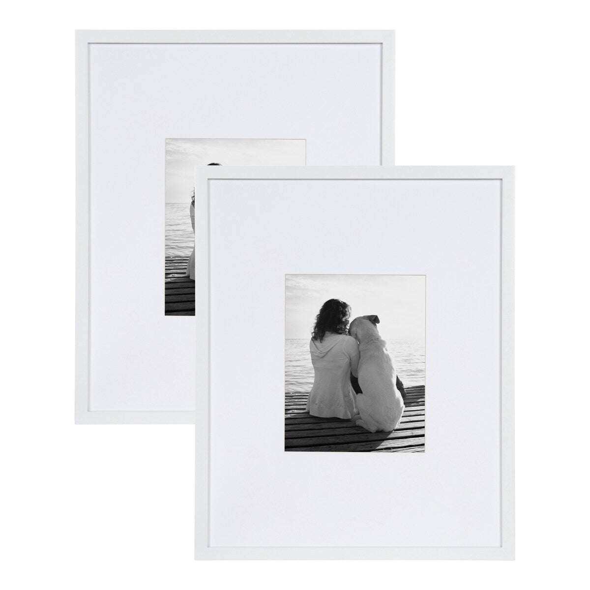 DesignOvation Gallery Wood Wall Picture Frame, Set of 2