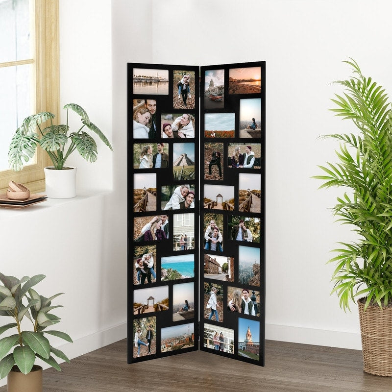 Adeco Black Folding Collage Picture Frame