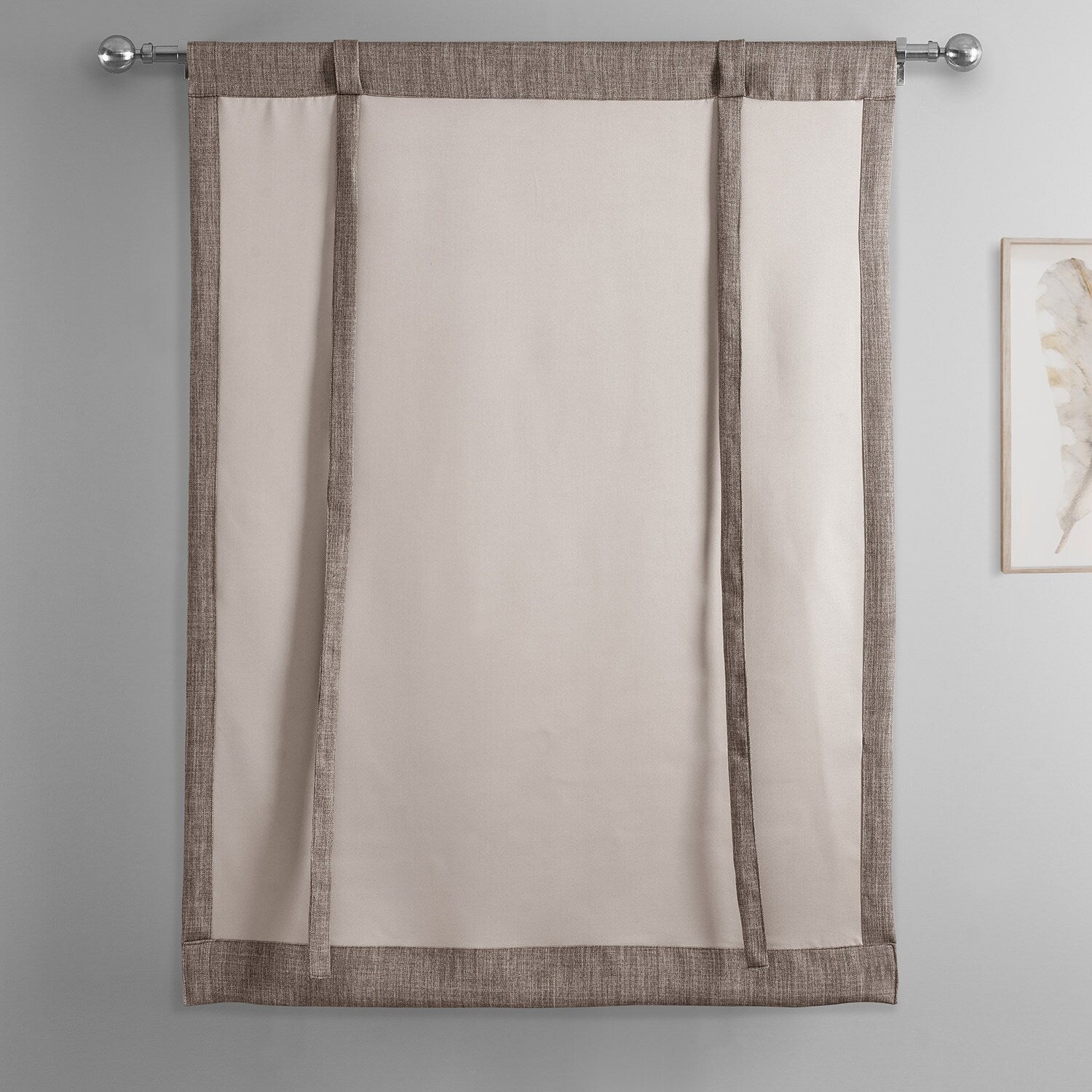 Exclusive Fabrics Faux Linen Room Darkening Tie-Up Window Shade (1 Panel)