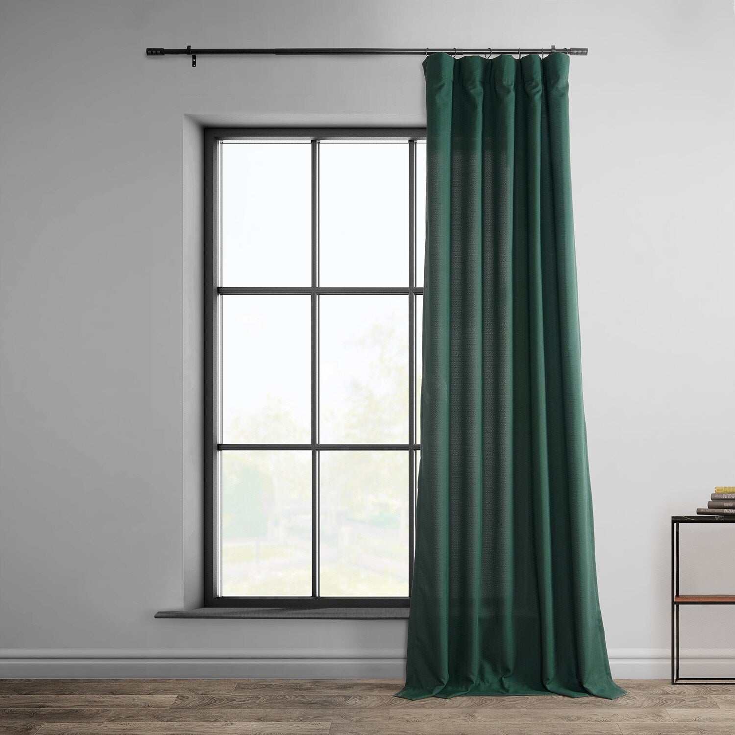 Exclusive Fabrics Dobby Linen Light Filtering Curtains (1 Panel)