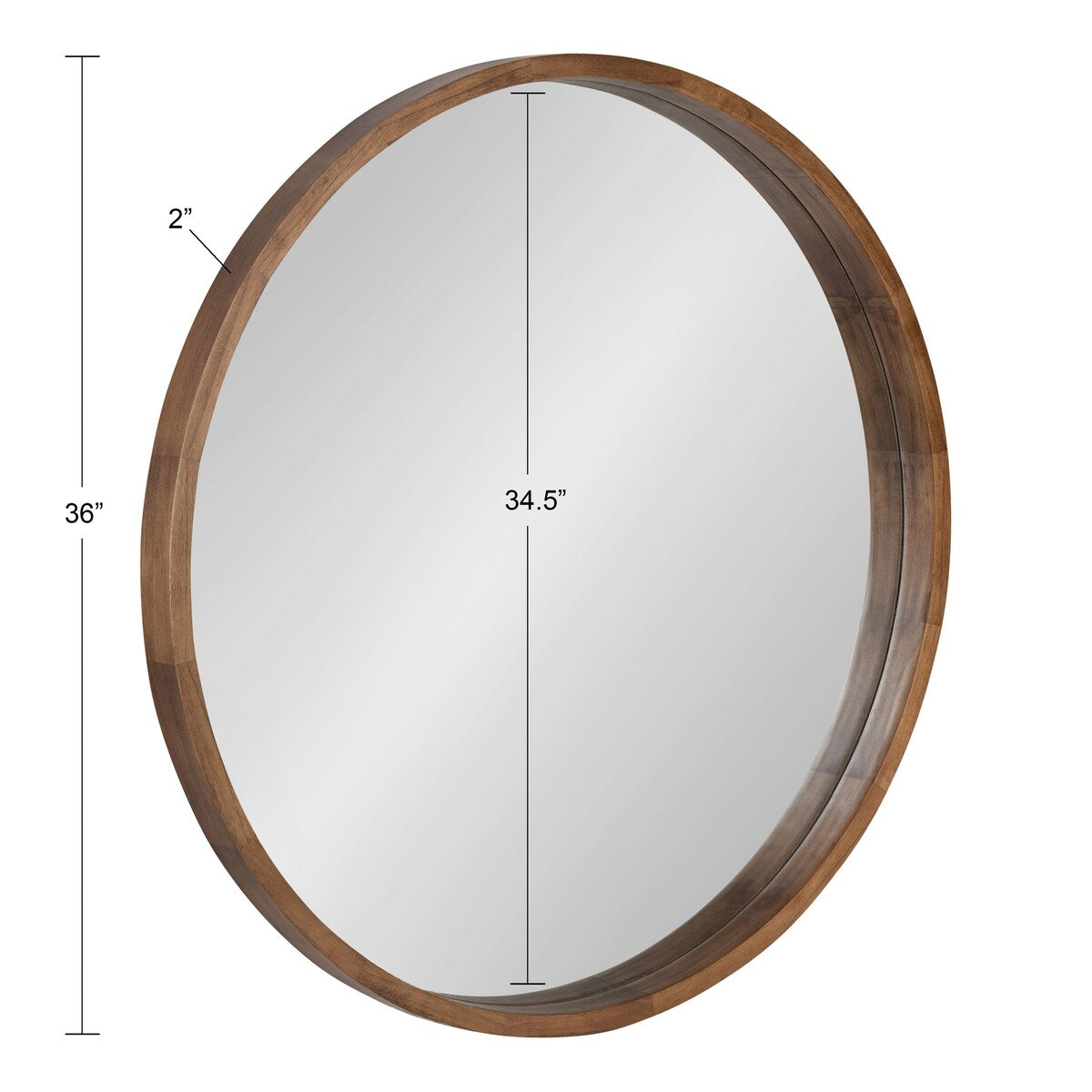 Hutton Round Decorative Wood-framed Wall Mirror