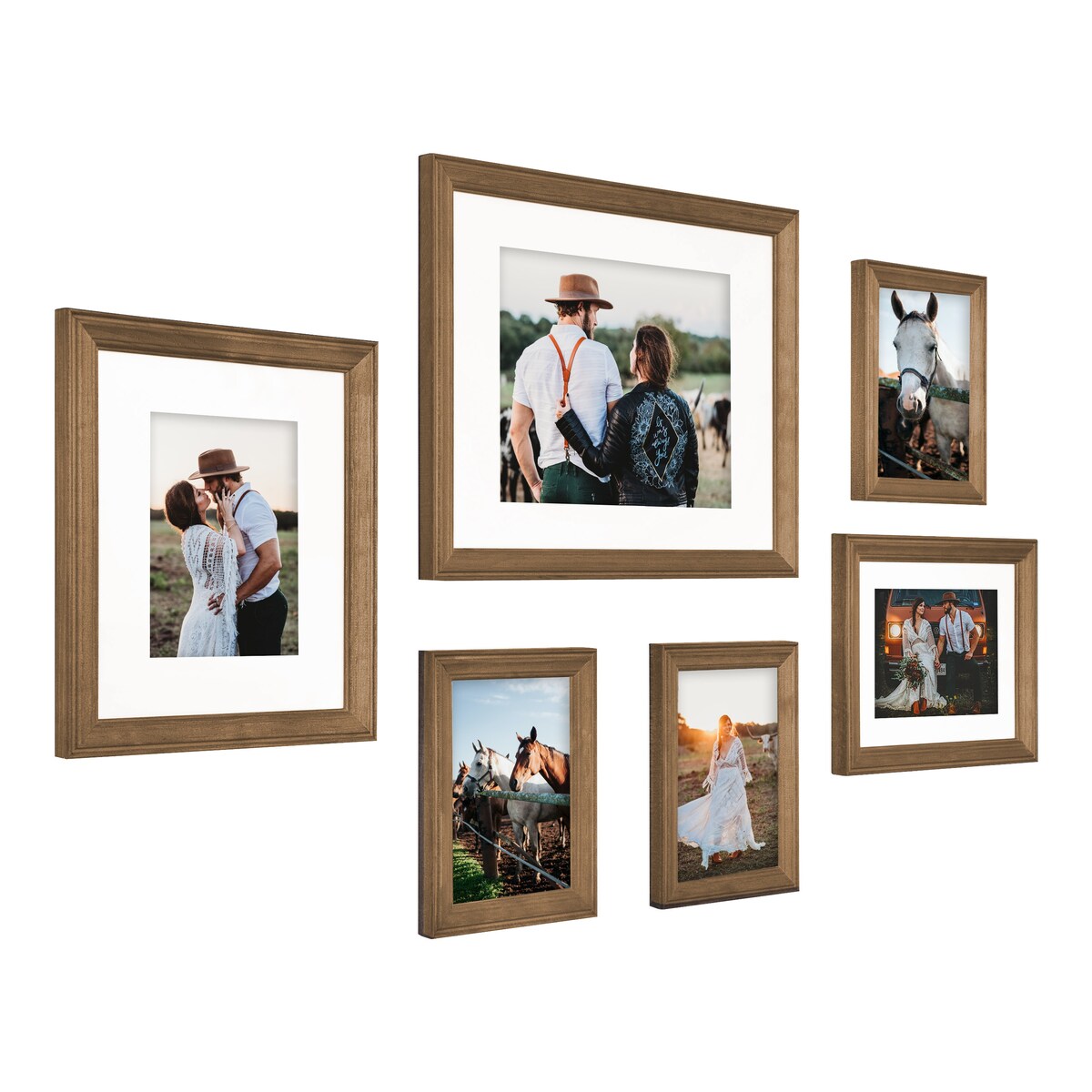 Kate and Laurel Bordeaux Gallery Wall Frame Set