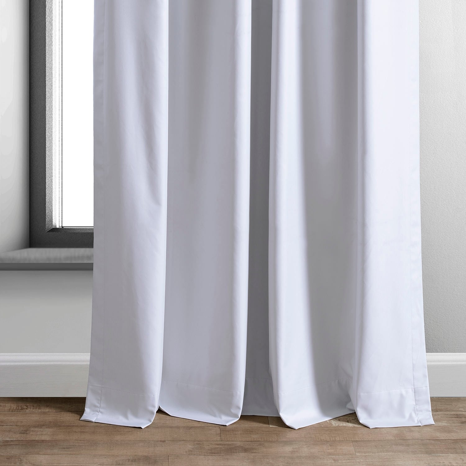 Exclusive Fabrics Essential Polyester Solid Blackout Curtains - Thermal Insulated Window Curtains Rod Pocket (Single Panel)