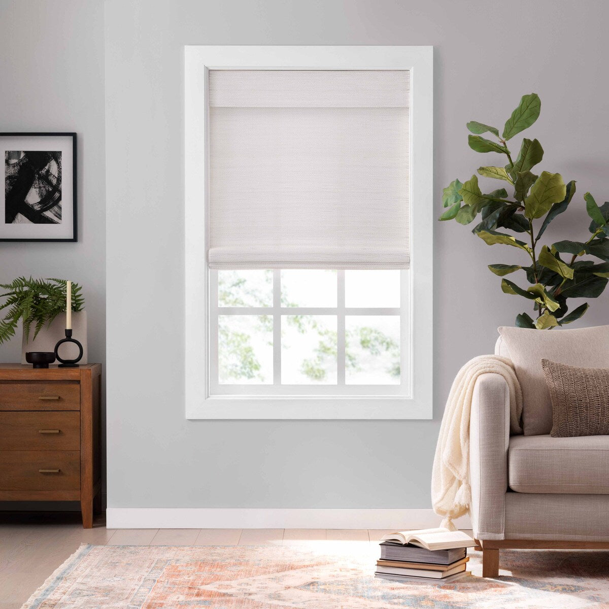 Eclipse Bamboo Cordless Light Filtering Privacy Roman Shade