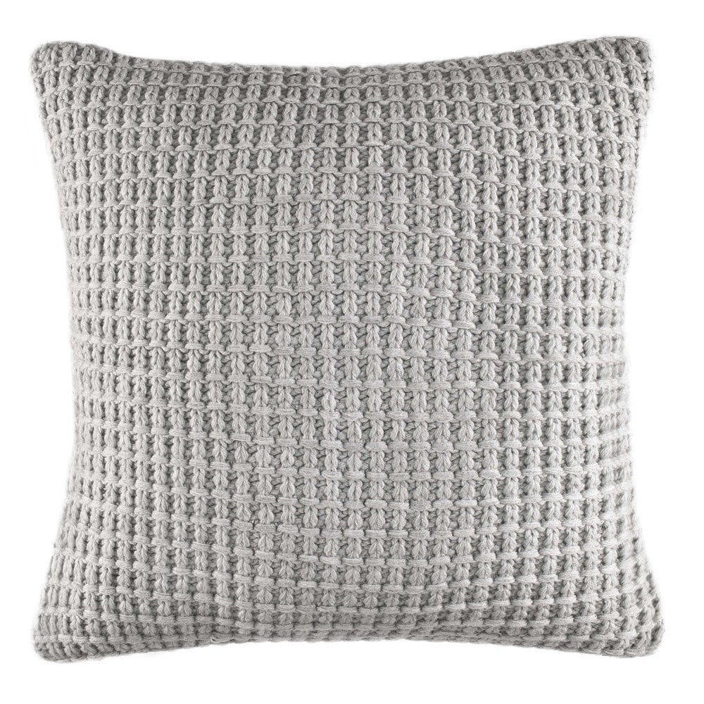 Nautica Fairwater Knit Grey Throw Pillow