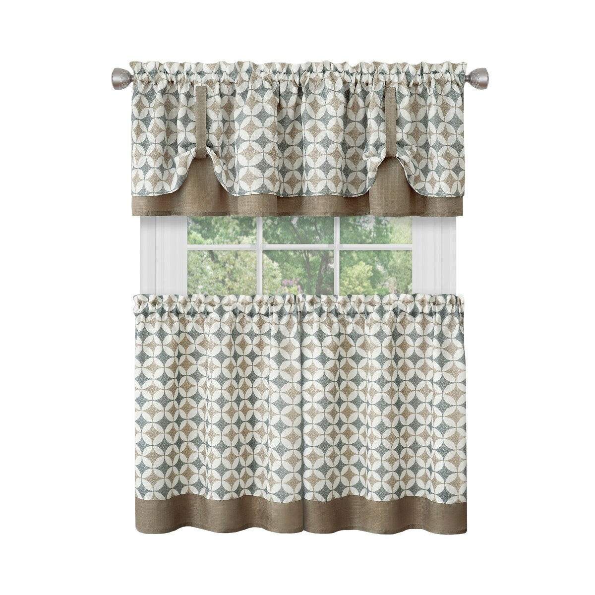 Callie Window Curtain Tier Pair and Valance Set