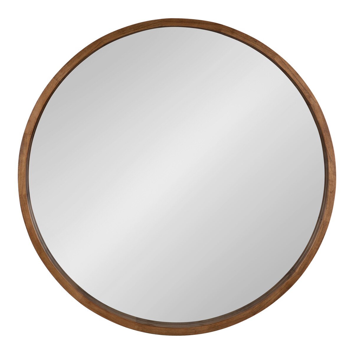 Hutton Round Decorative Wood-framed Wall Mirror