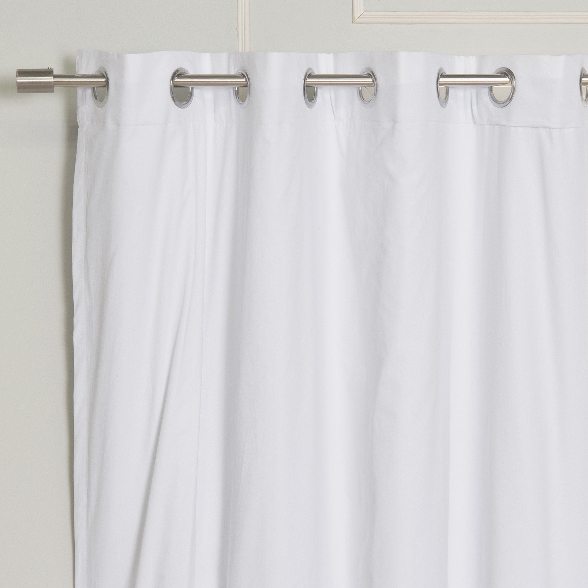 Aurora Home Solid Cotton Blend Blackout Curtain Set of 2