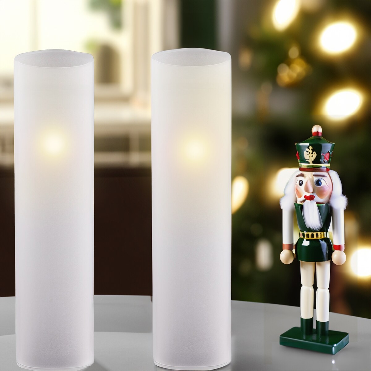 Decorative Glass Cylinder Hurricane Chimney Tube, 1 Piece