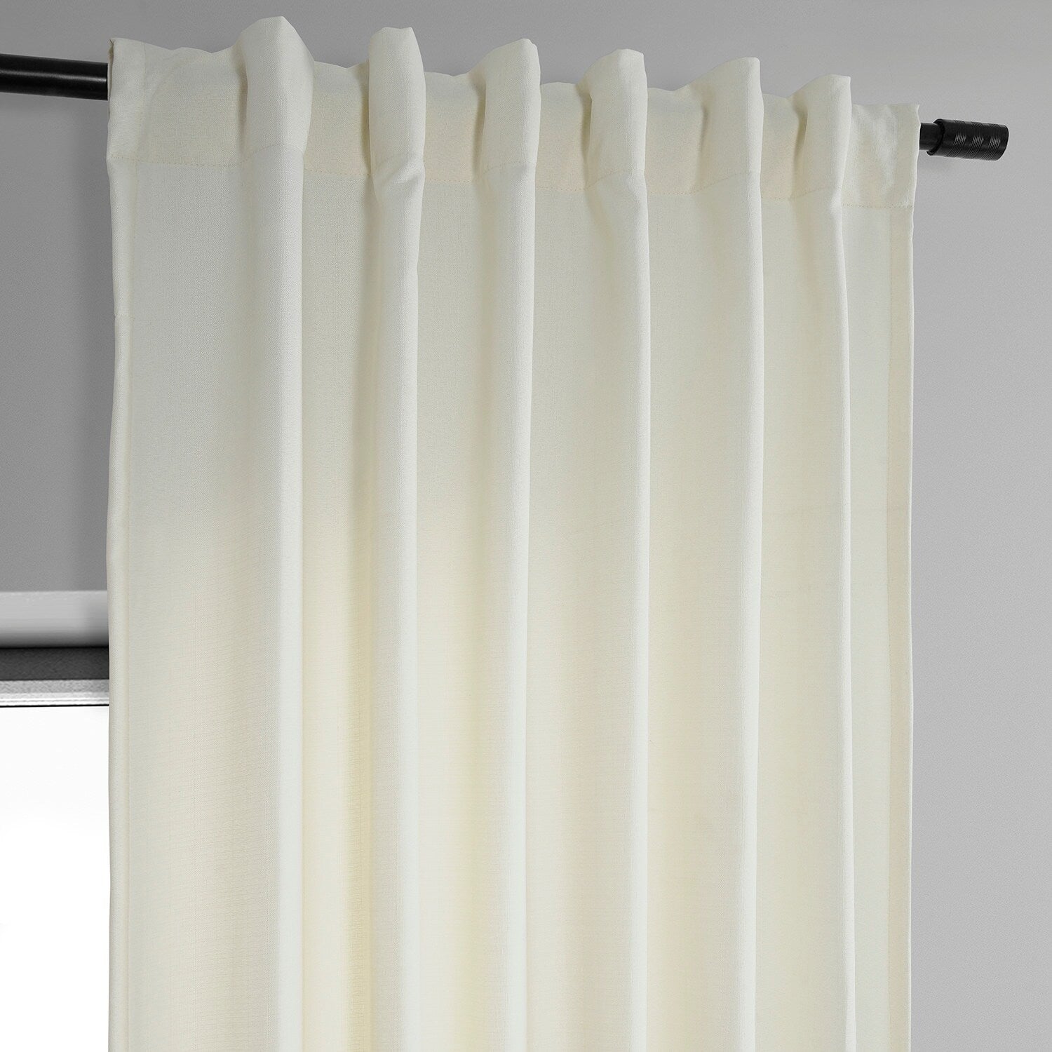 Exclusive Fabrics Dobby Linen Light Filtering Curtains (1 Panel)