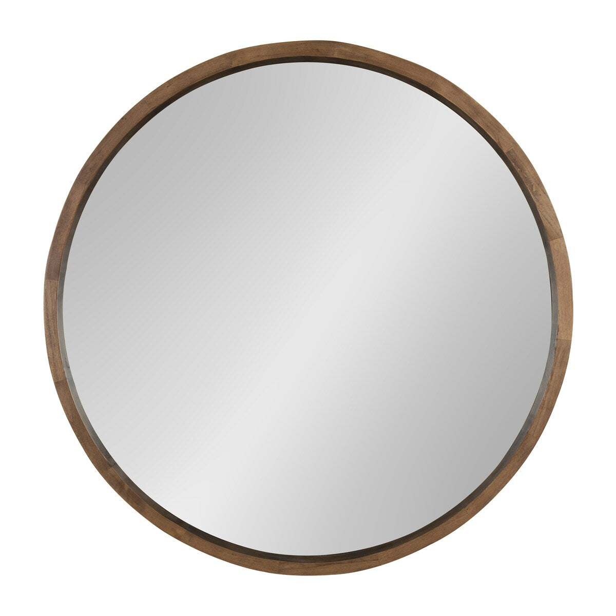 Hutton Round Decorative Wood-framed Wall Mirror