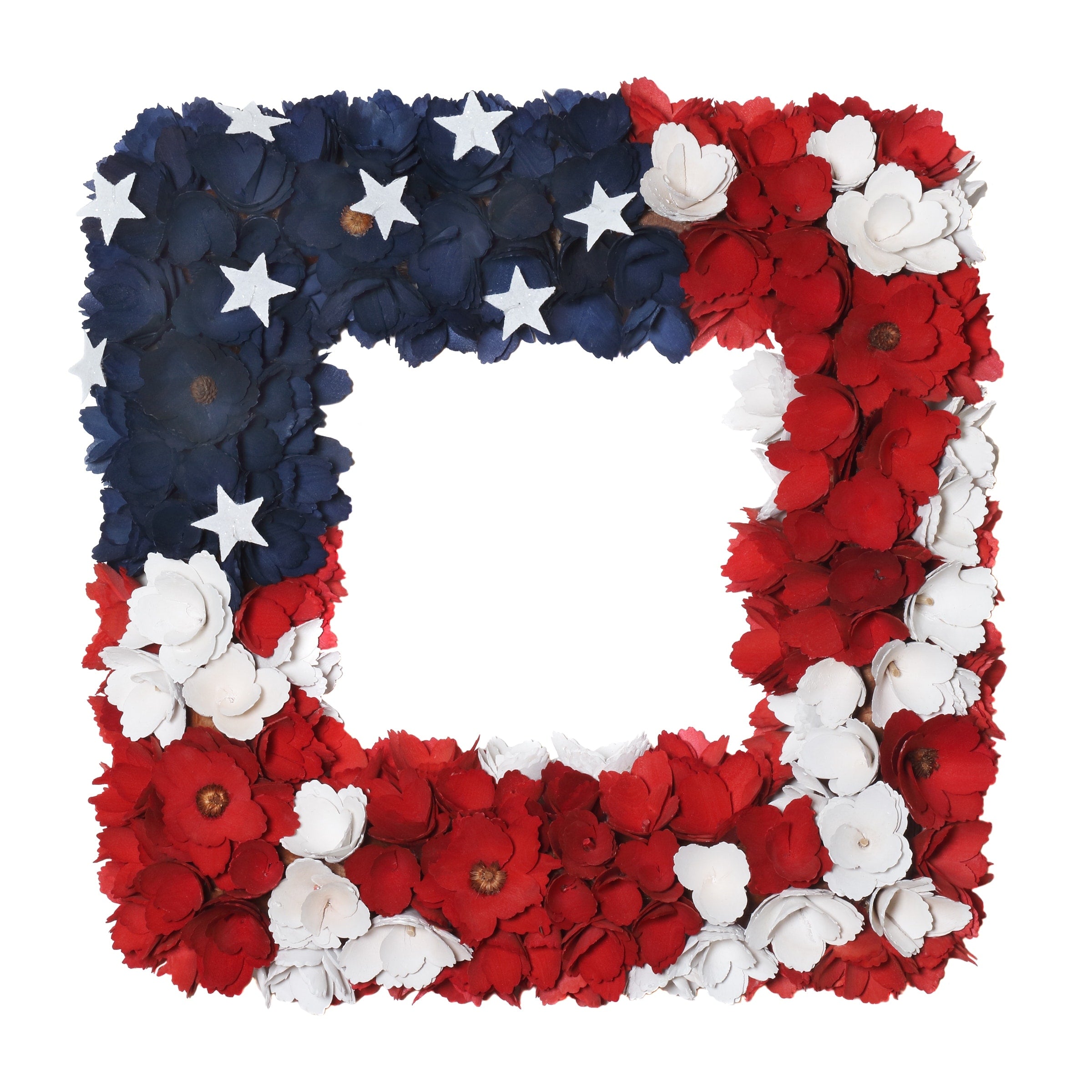 18 Patriotic Square Shape Wreath by National Tree Company