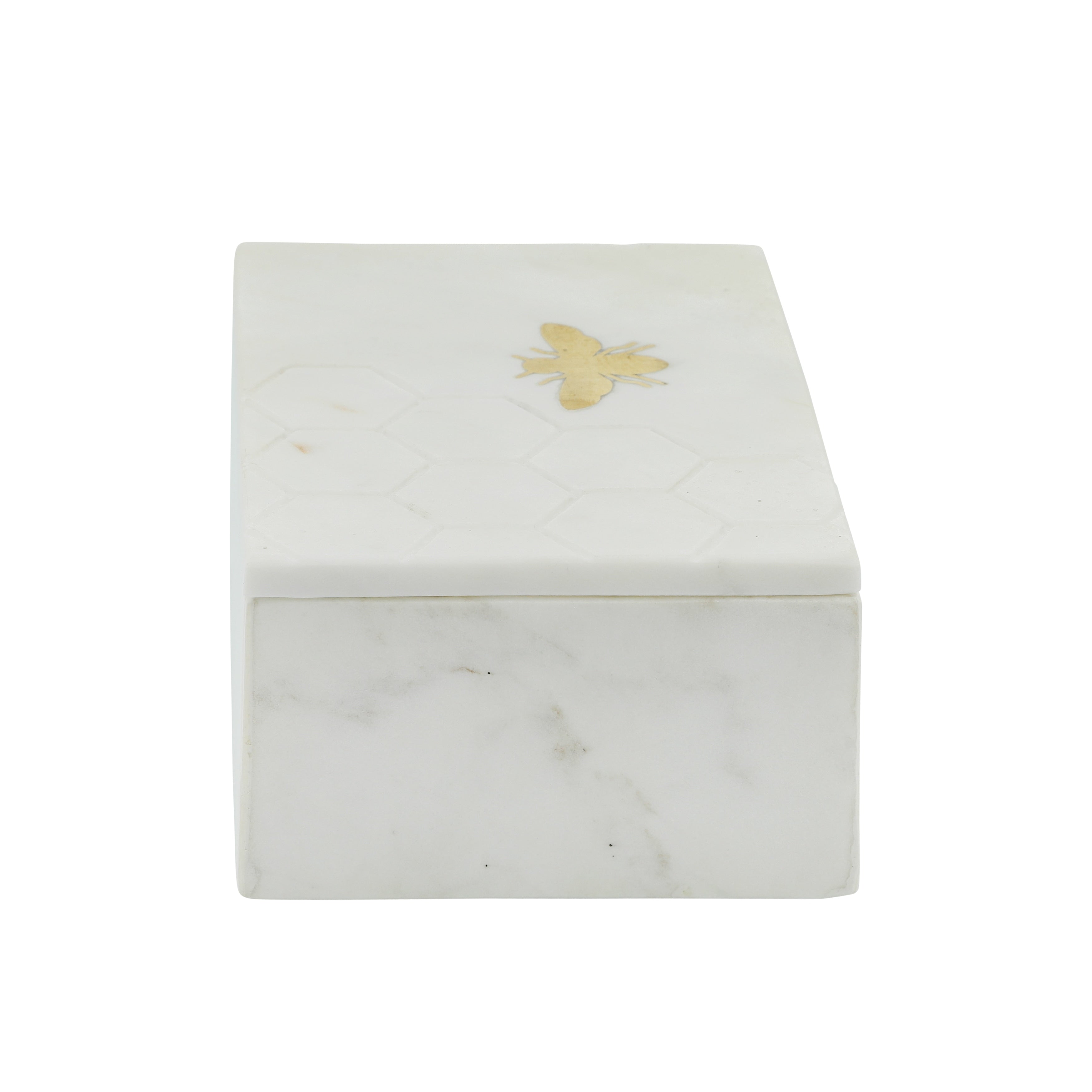 Sagebrook Home Bee Accent Keepsake Box with Lid - 7 x 5 x 3