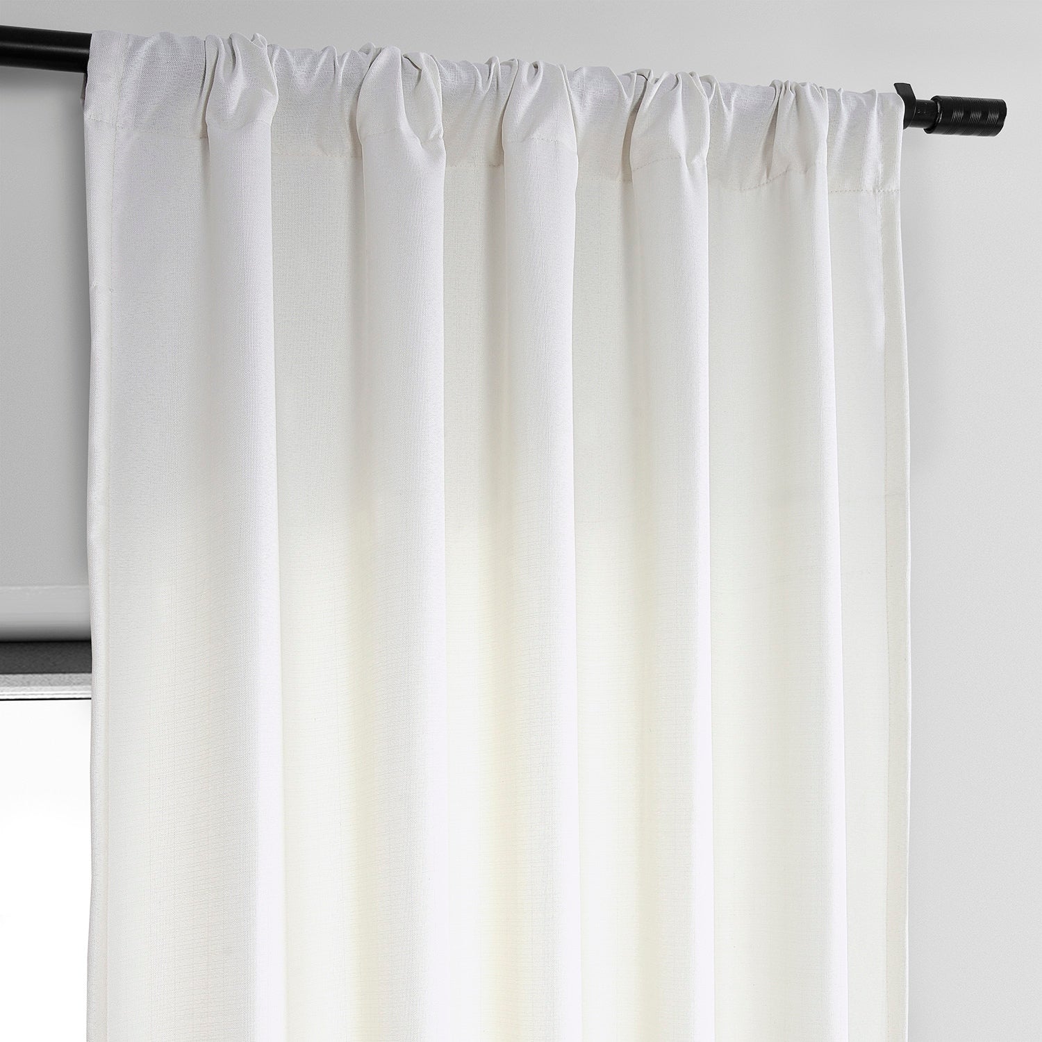 Exclusive Fabrics Dobby Linen Light Filtering Curtains (1 Panel)