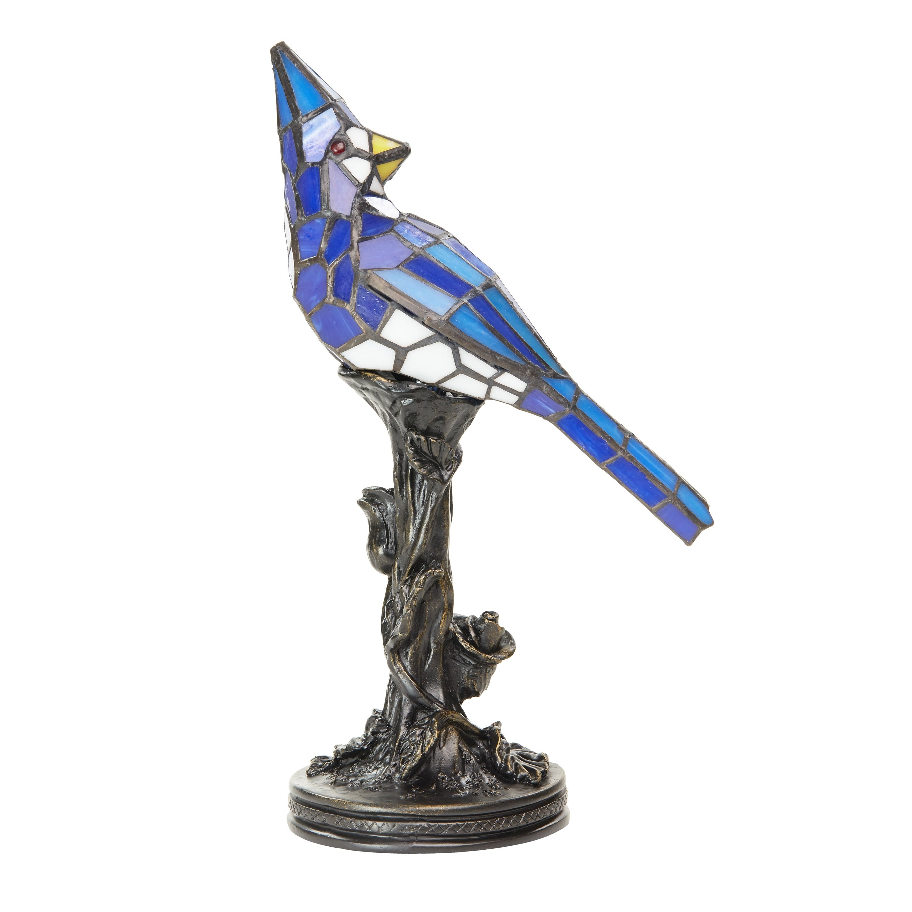 River of Goods 13.5H Stained Glass Bird Accent Lamp