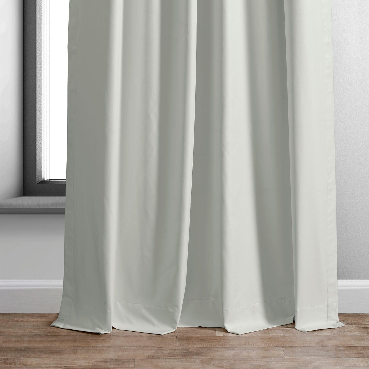 Exclusive Fabrics Essential Polyester Solid Blackout Curtains - Thermal Insulated Window Curtains Rod Pocket (Single Panel)