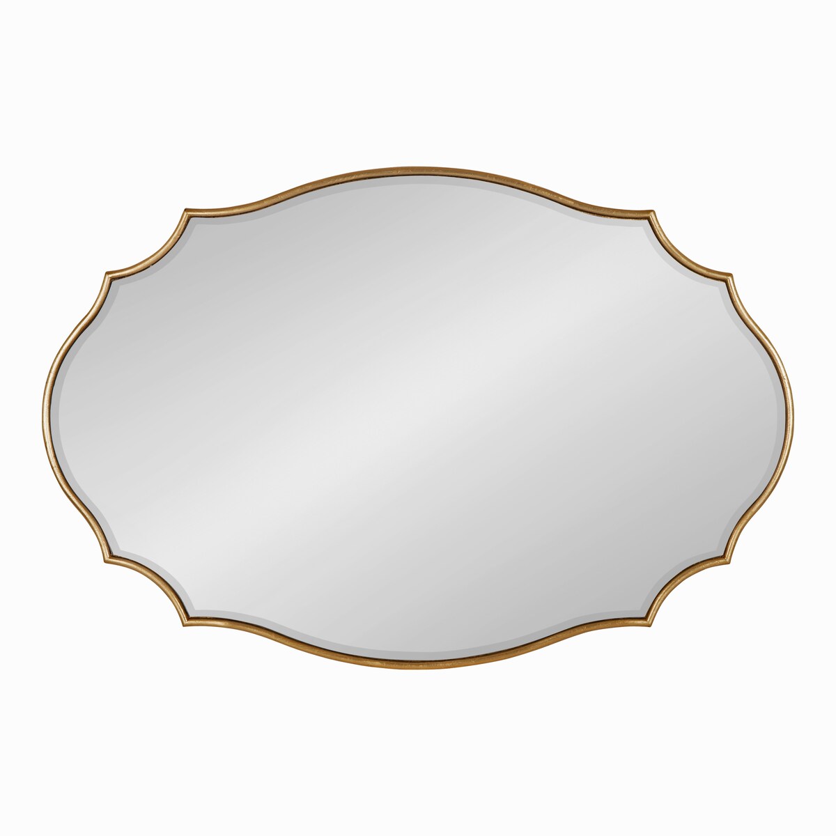 Kate and Laurel Leanna Scalloped Oval Wall Mirror