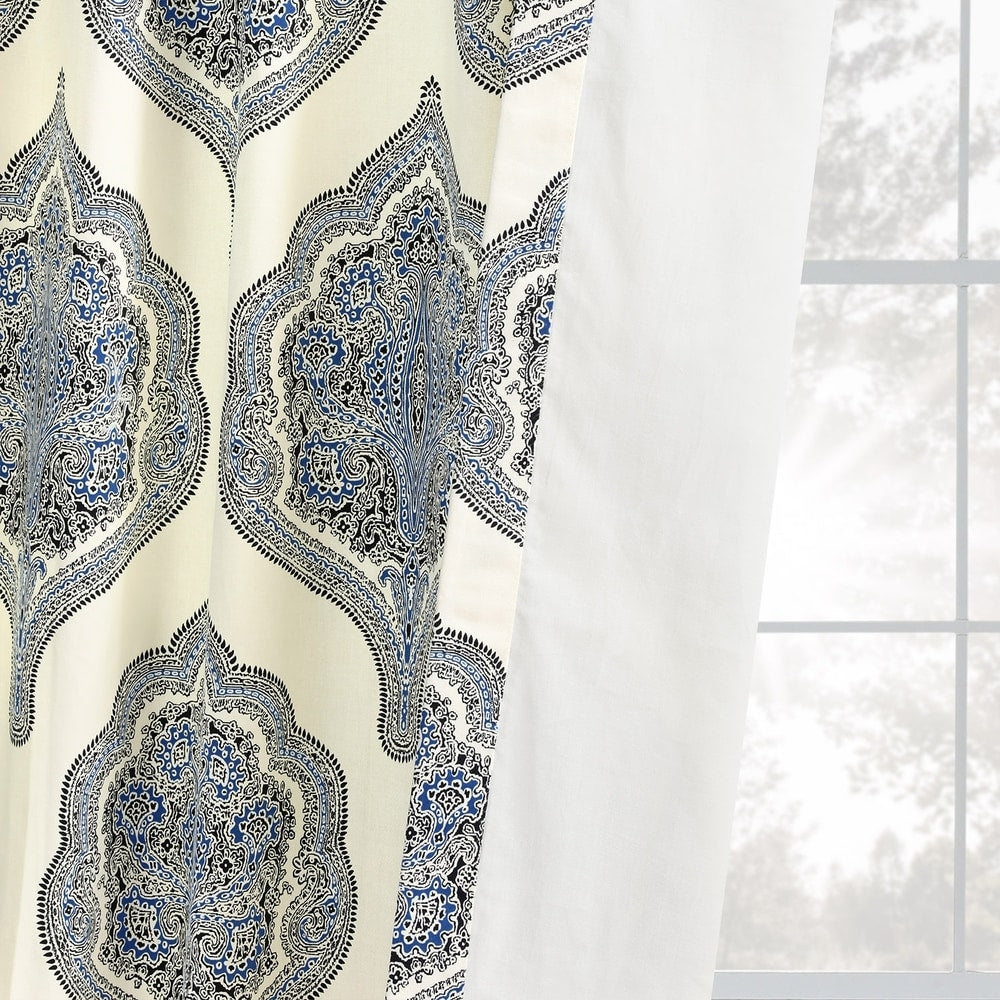 Exclusive Fabrics Arabesque Printed Cotton Twill Curtain (1 Panel)