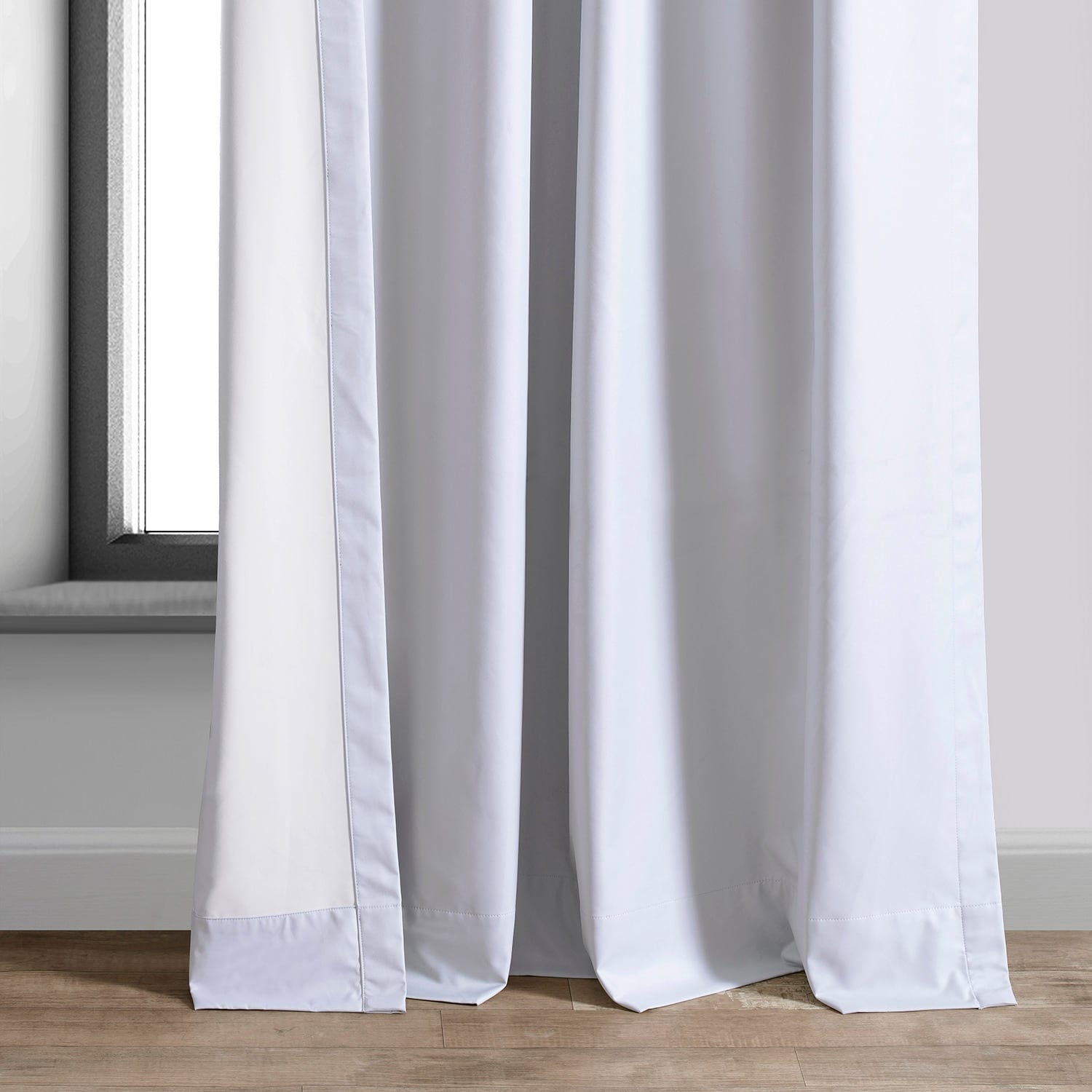 Exclusive Fabrics Essential Polyester Solid Blackout Curtains - Thermal Insulated Window Curtains Rod Pocket (Single Panel)