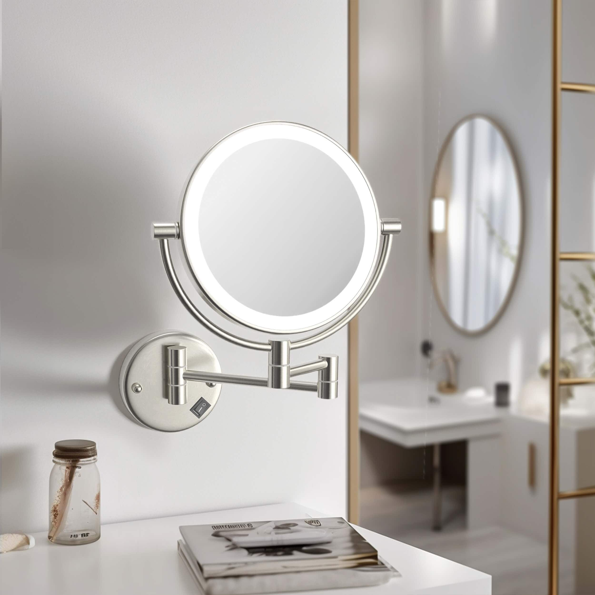 Circular LED Wall Mount Magnifying Make Up Mirror