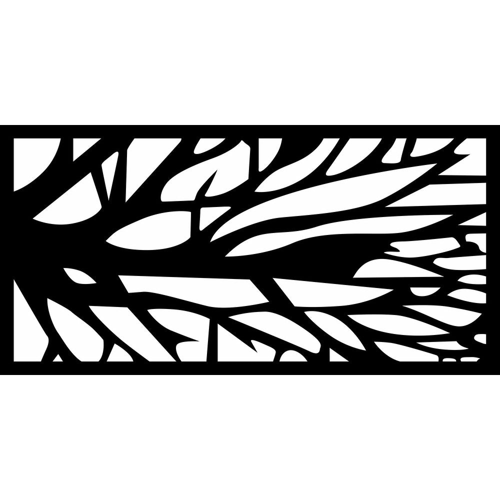 HighlandHome Laser Cut Metal Privacy Fence Screen, 24 x 48/pc