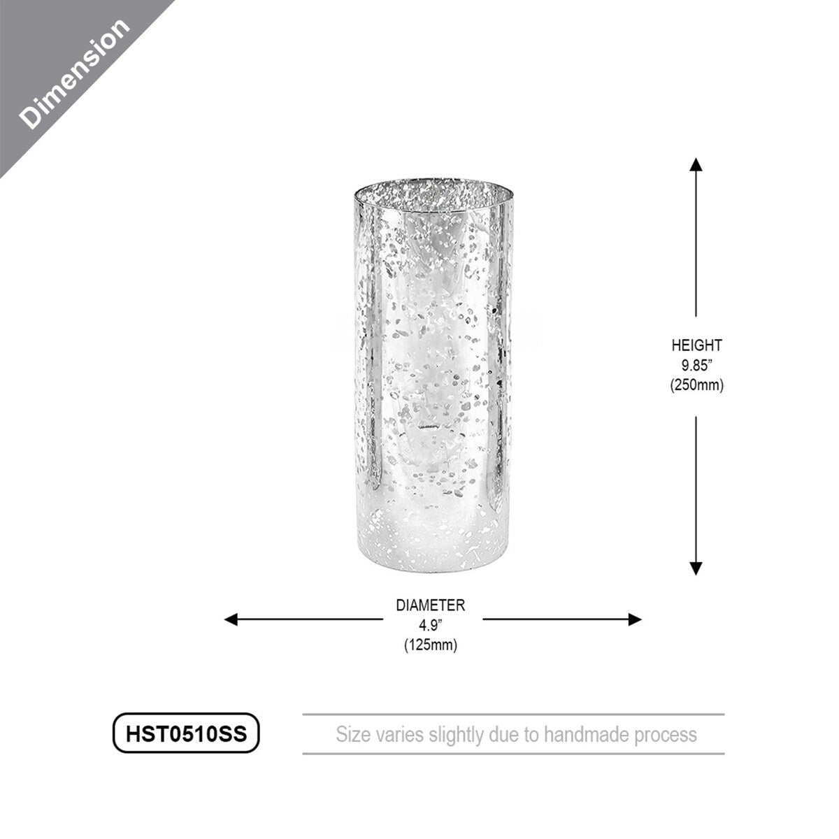 Decorative Glass Cylinder Hurricane Chimney Tube, 1 Piece