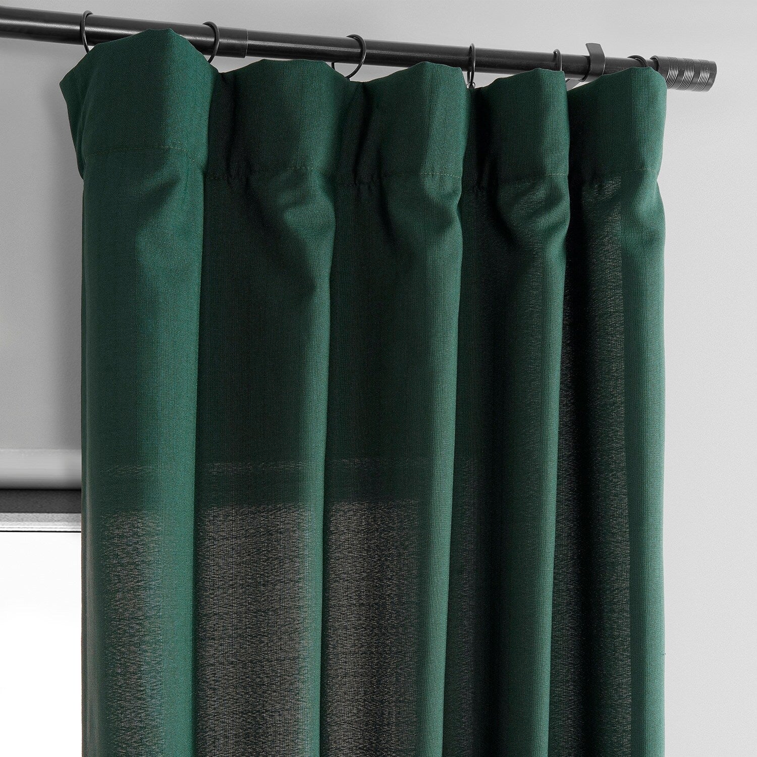 Exclusive Fabrics Dobby Linen Light Filtering Curtains (1 Panel)