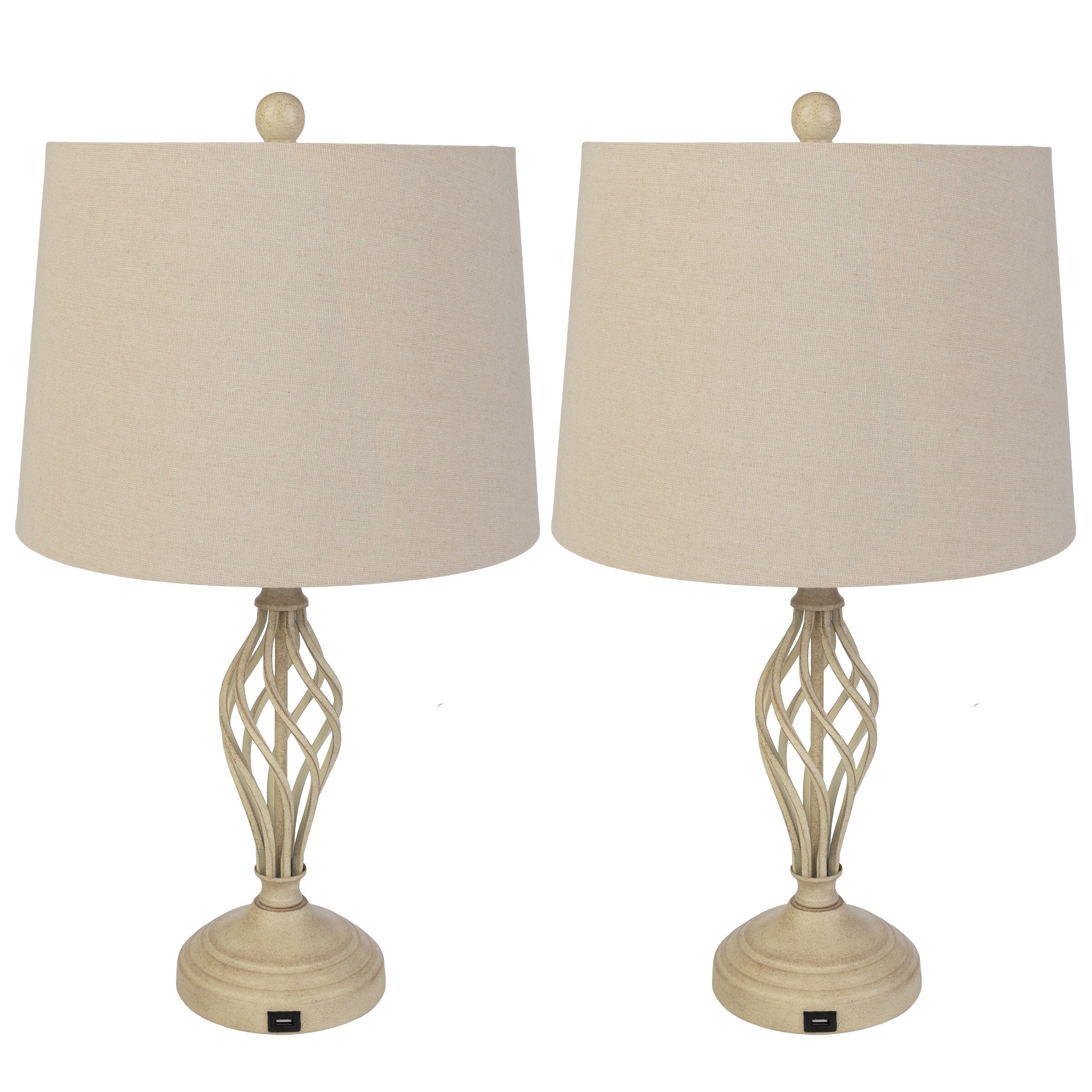 Lavish Home Set of 2 Modern Table Lamps