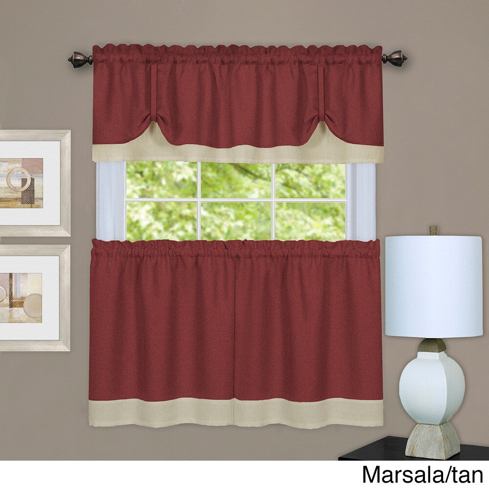 Achim Darcy Window Curtain Tier and Valance Set