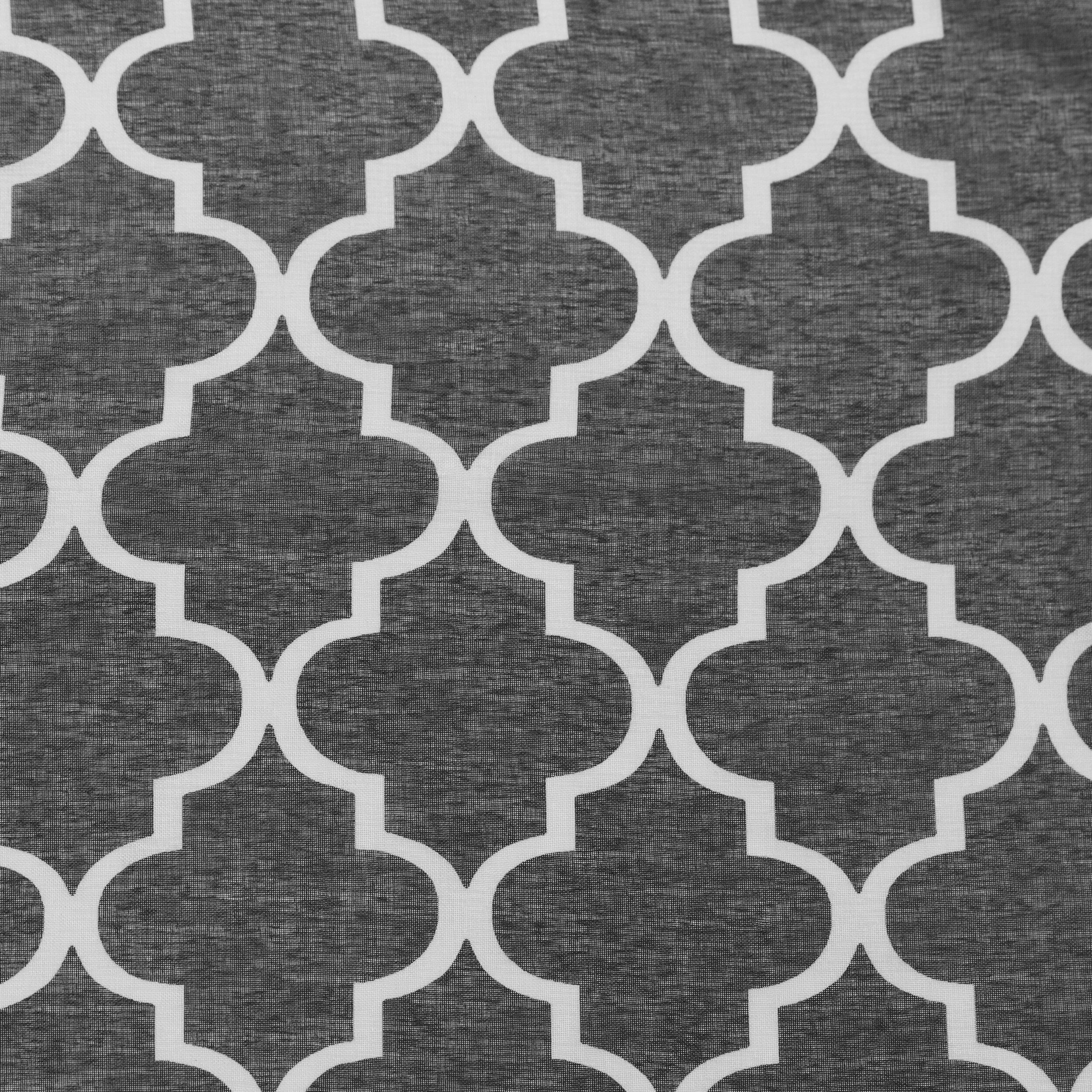 Superior Printed Trellis Sheer Grommet Curtain Panel - (Set of 2)