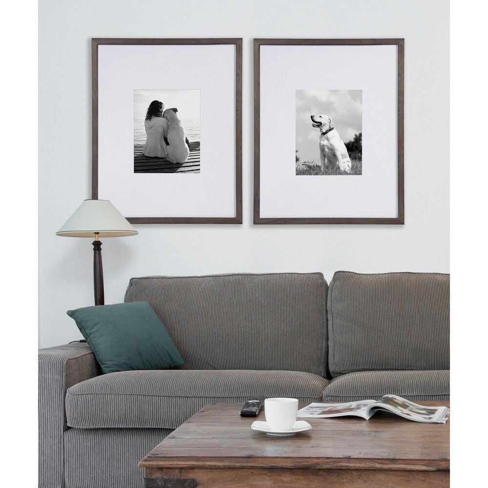 DesignOvation Gallery Wood Wall Picture Frame, Set of 2